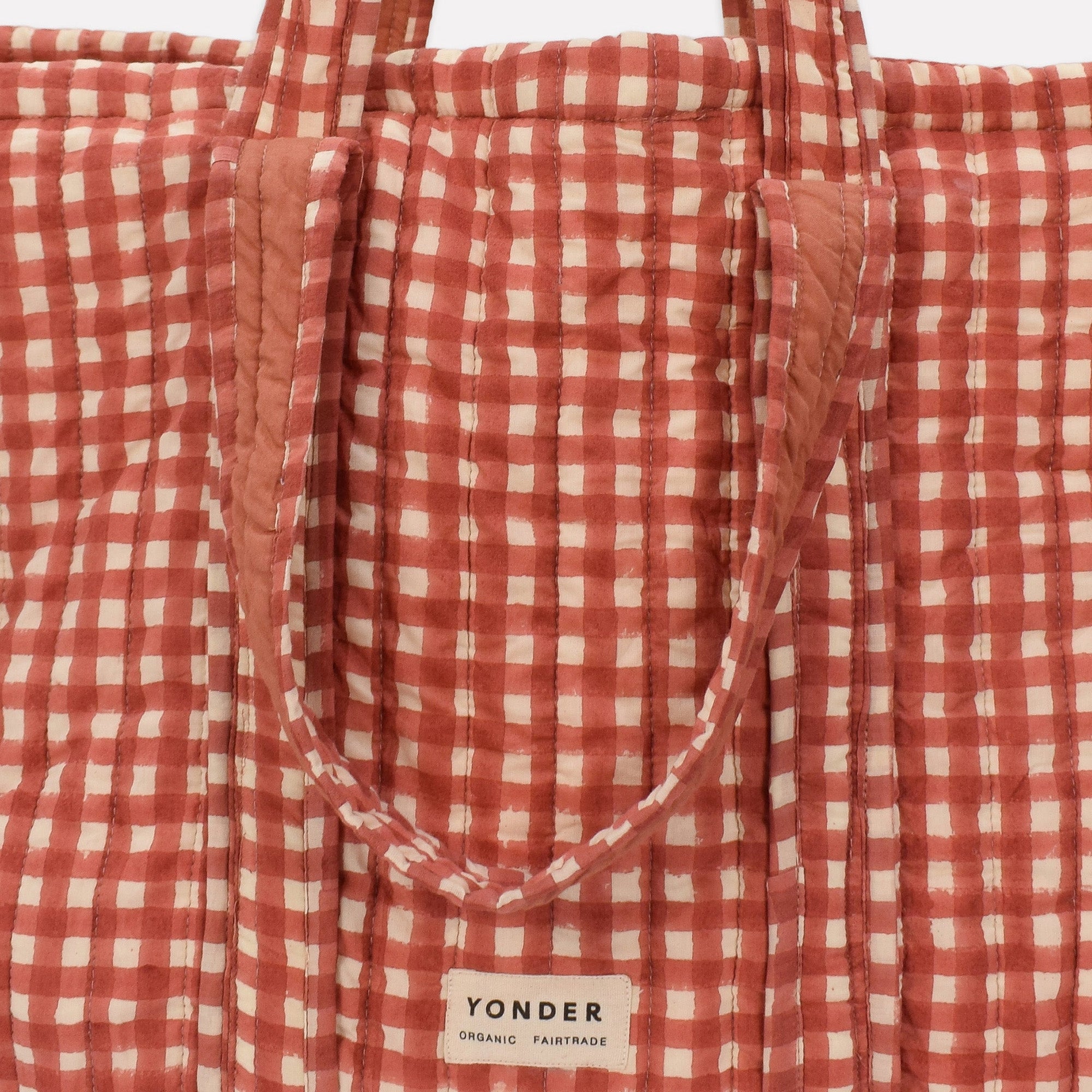 CA GIN - Quilted Carry All | Gingham | Ginger