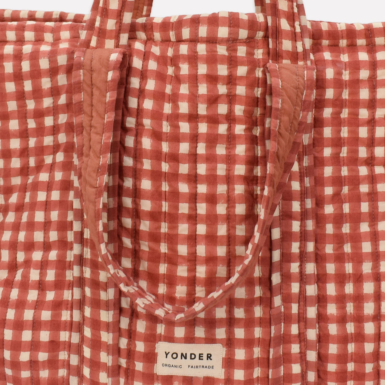 CA GIN - Quilted Carry All | Gingham | Ginger
