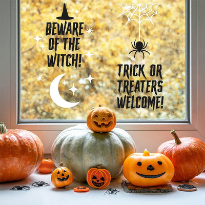 Trick Or Treat Window Clings, Pack of 4 - Whistlefish