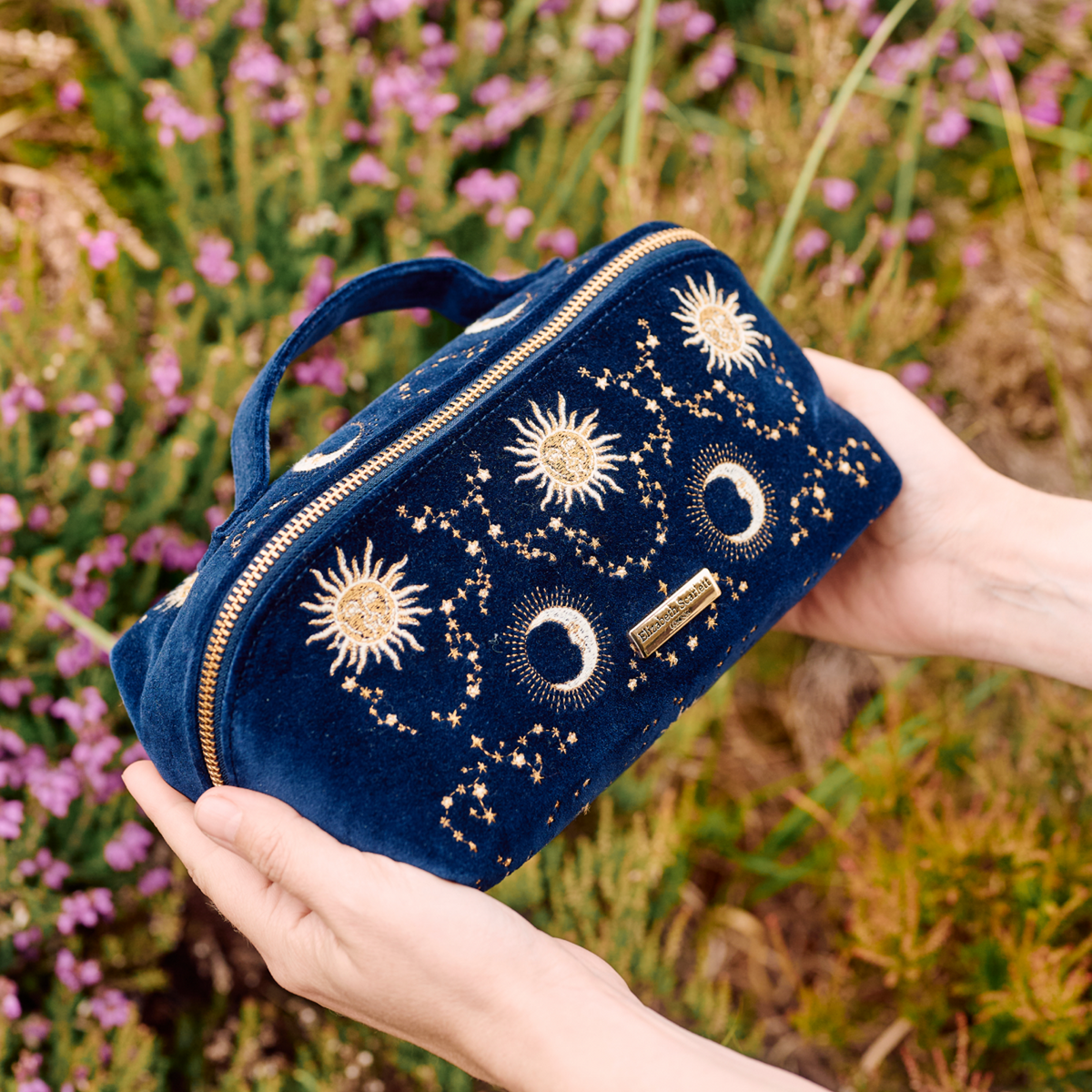 18962 - Celestial Sun & Moon Open Flat Makeup Bag