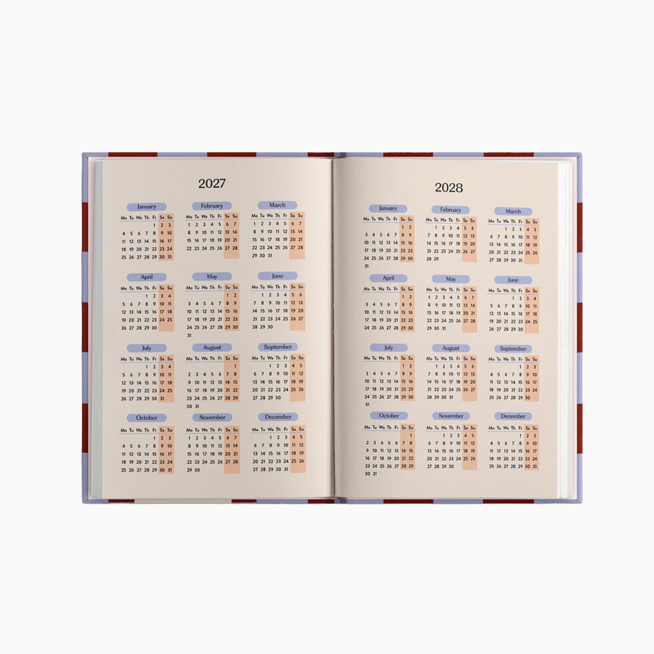 Diary-DIARY-A5-BUC - 2027 Blue Berry Check A5 Diary-Good Tuesday