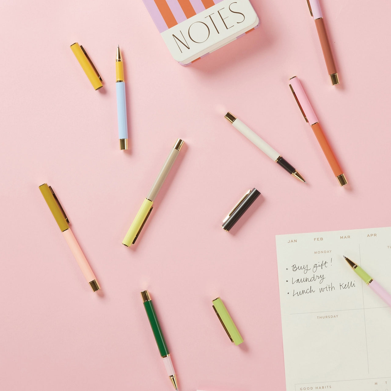 DCBS-1009EU - Set of 2 Colourblock Pens Lilac and Cornflower