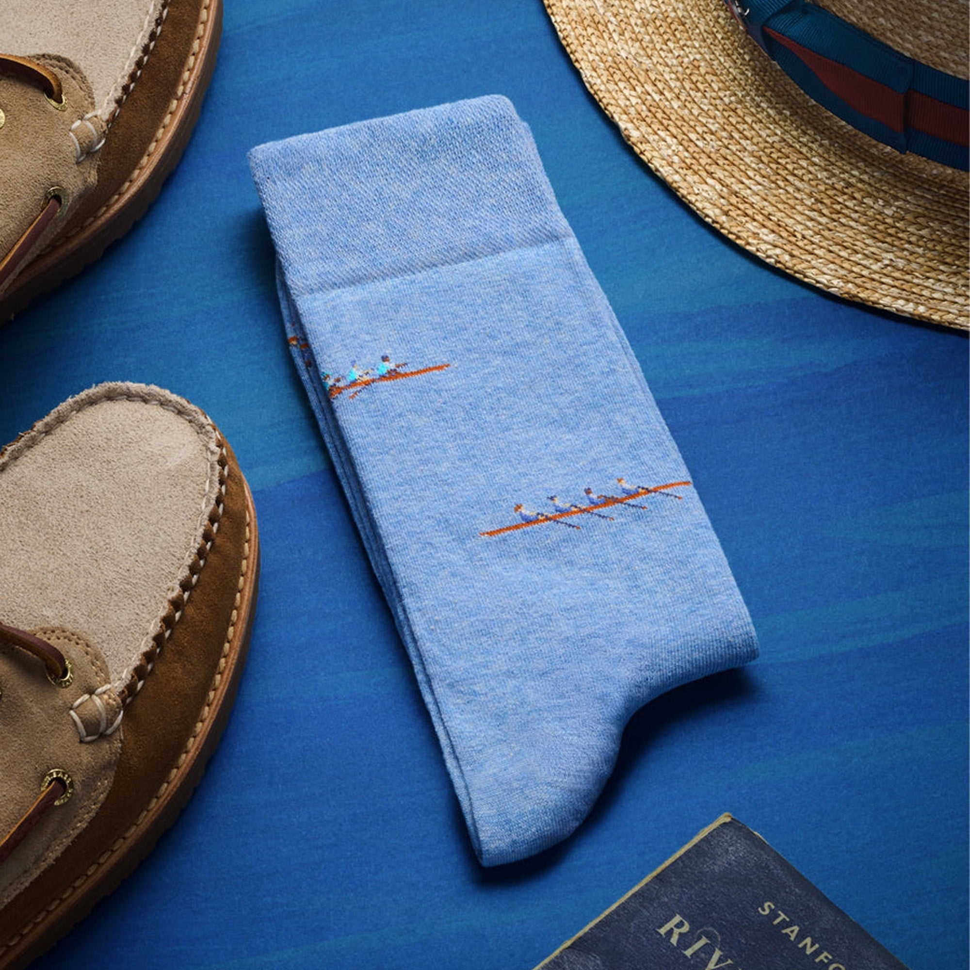 SING-REGA-BLUE-712 - The Regatta Blue Socks