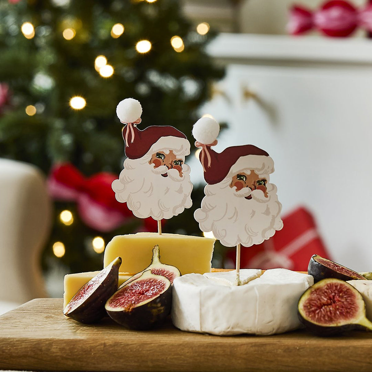 HBSB210 - Santa Pom Pom Food Picks