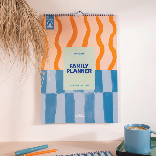 Calendar-CAL-FP-A3-COA - 2027 Costal Stripe Family Calendar-Good Tuesday