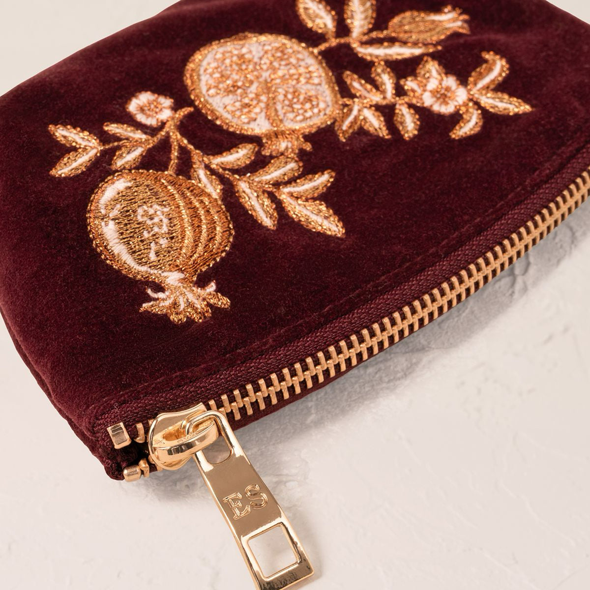 19549 - Golden Pomegranate Velvet Coin Purse