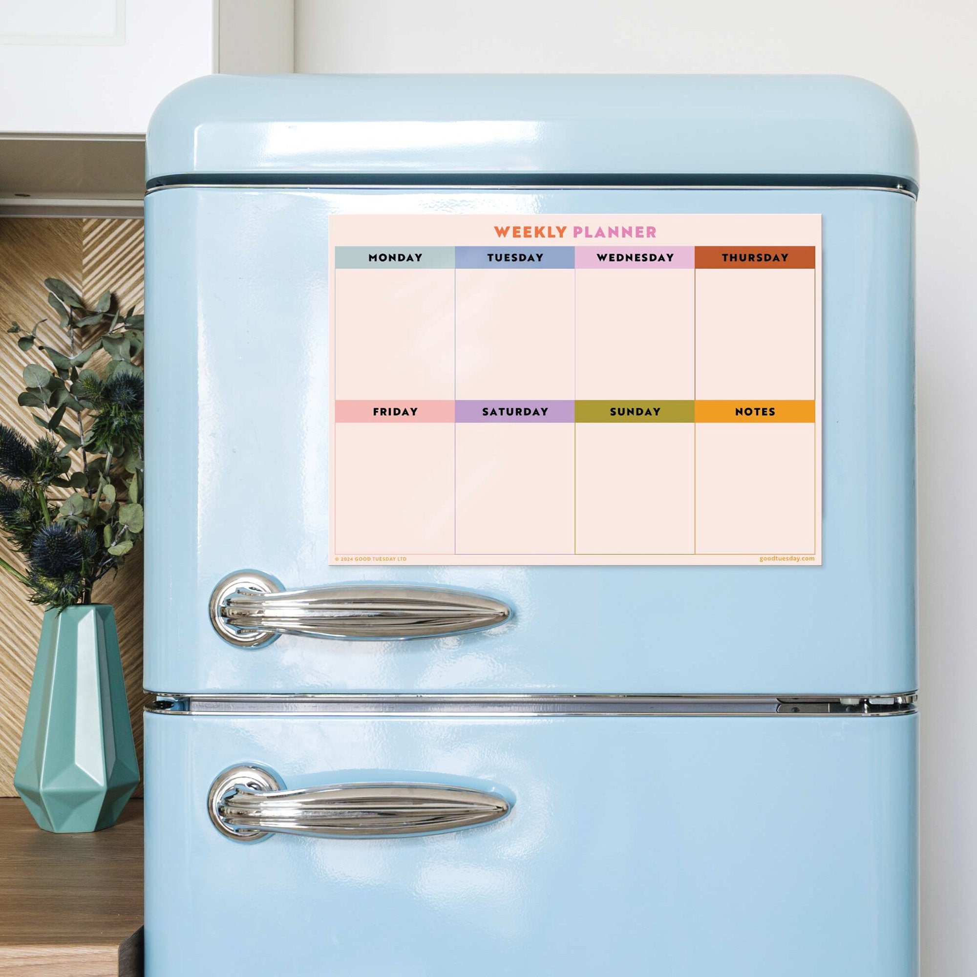Planner-MFP-WKL-LRG-A3-MRG - Rainbow Grid Magnetic Planner-Good Tuesday