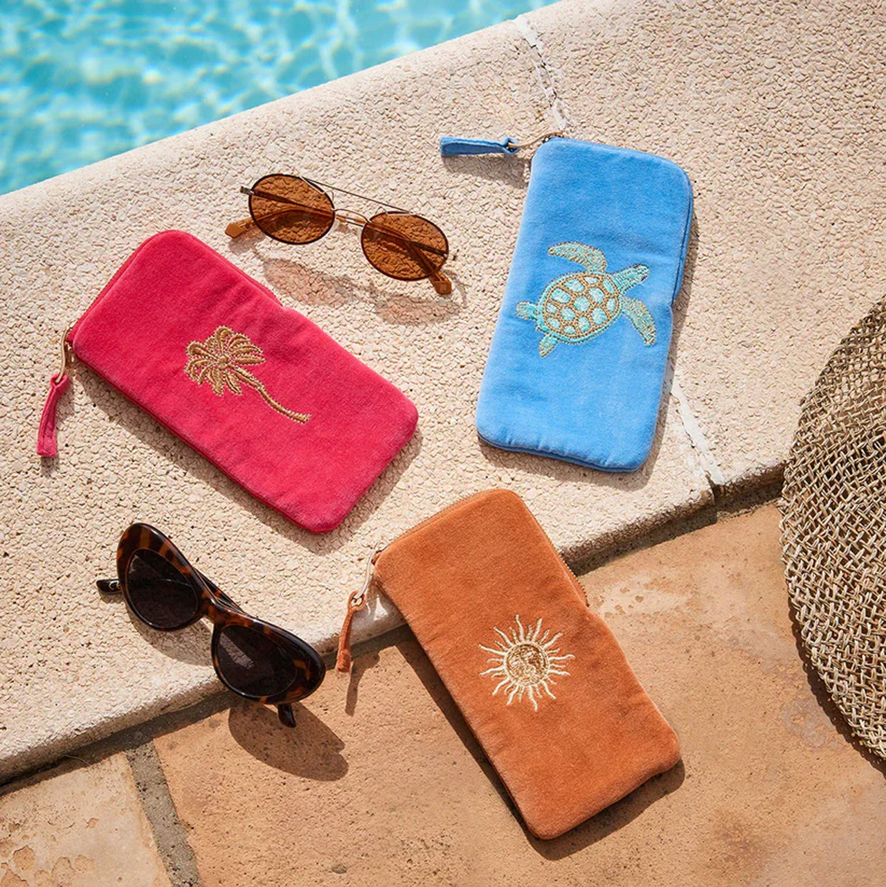 83963 - Sun Goddess Rust Velvet Glasses Case