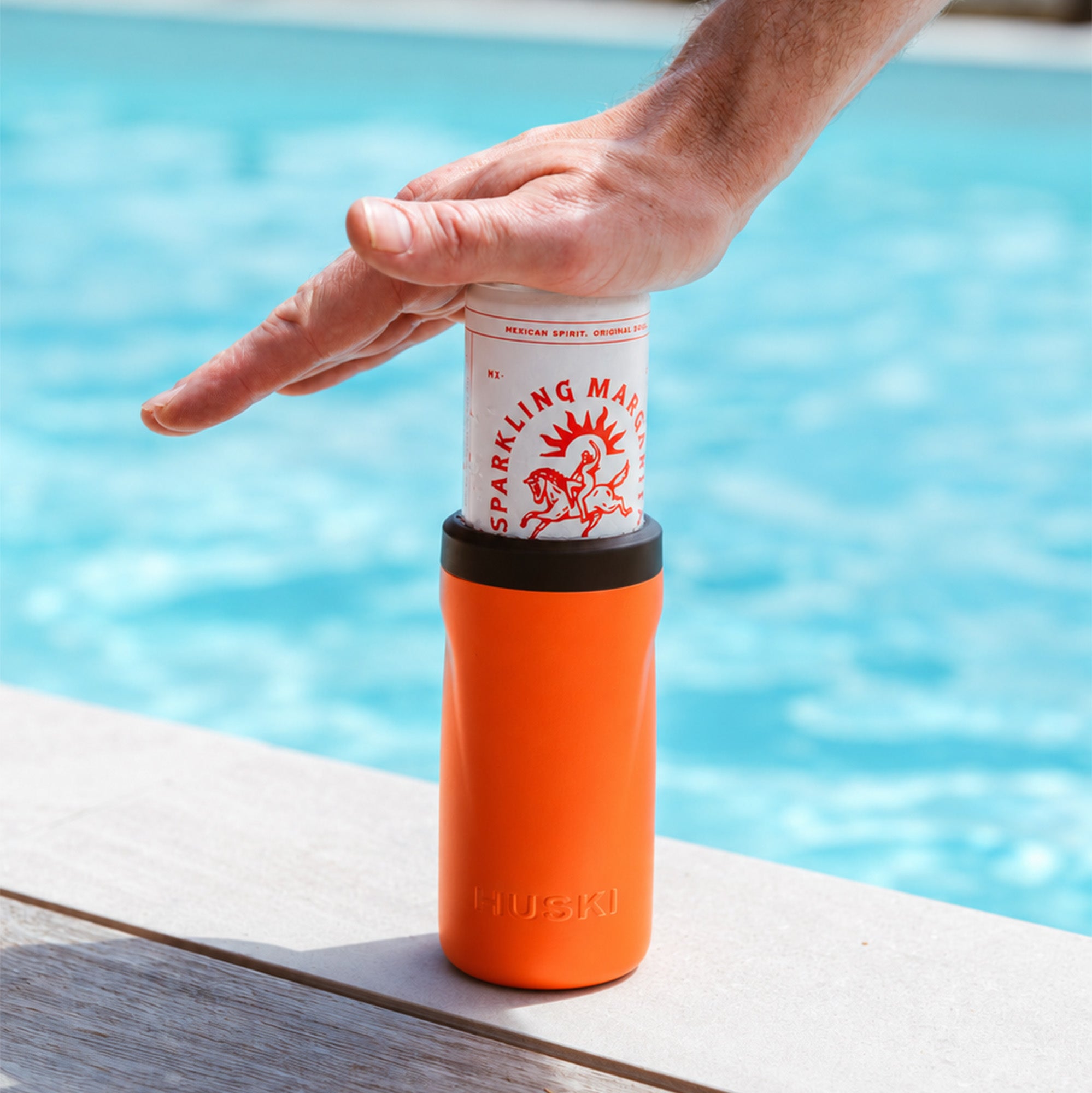 000219 - Huski Slim Can Cooler Valencia Orange