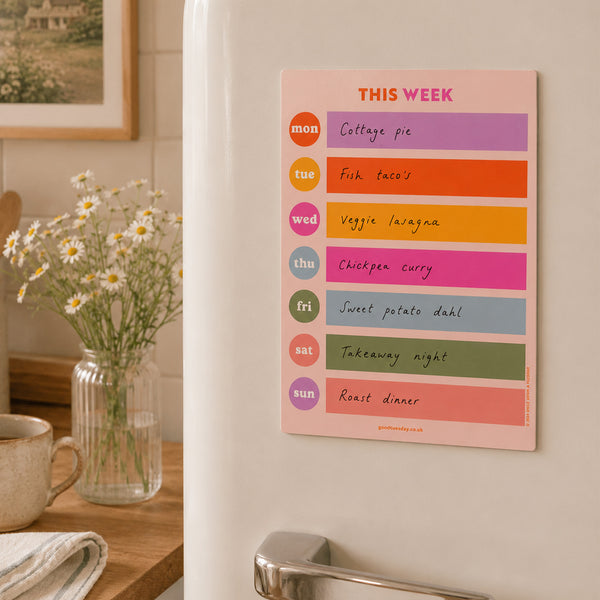 ColourBlock Magnetic Week Planner - Whistlefish
