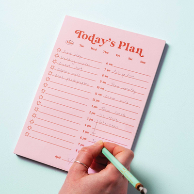 Pink & Red Daily Planner Pad - Whistlefish