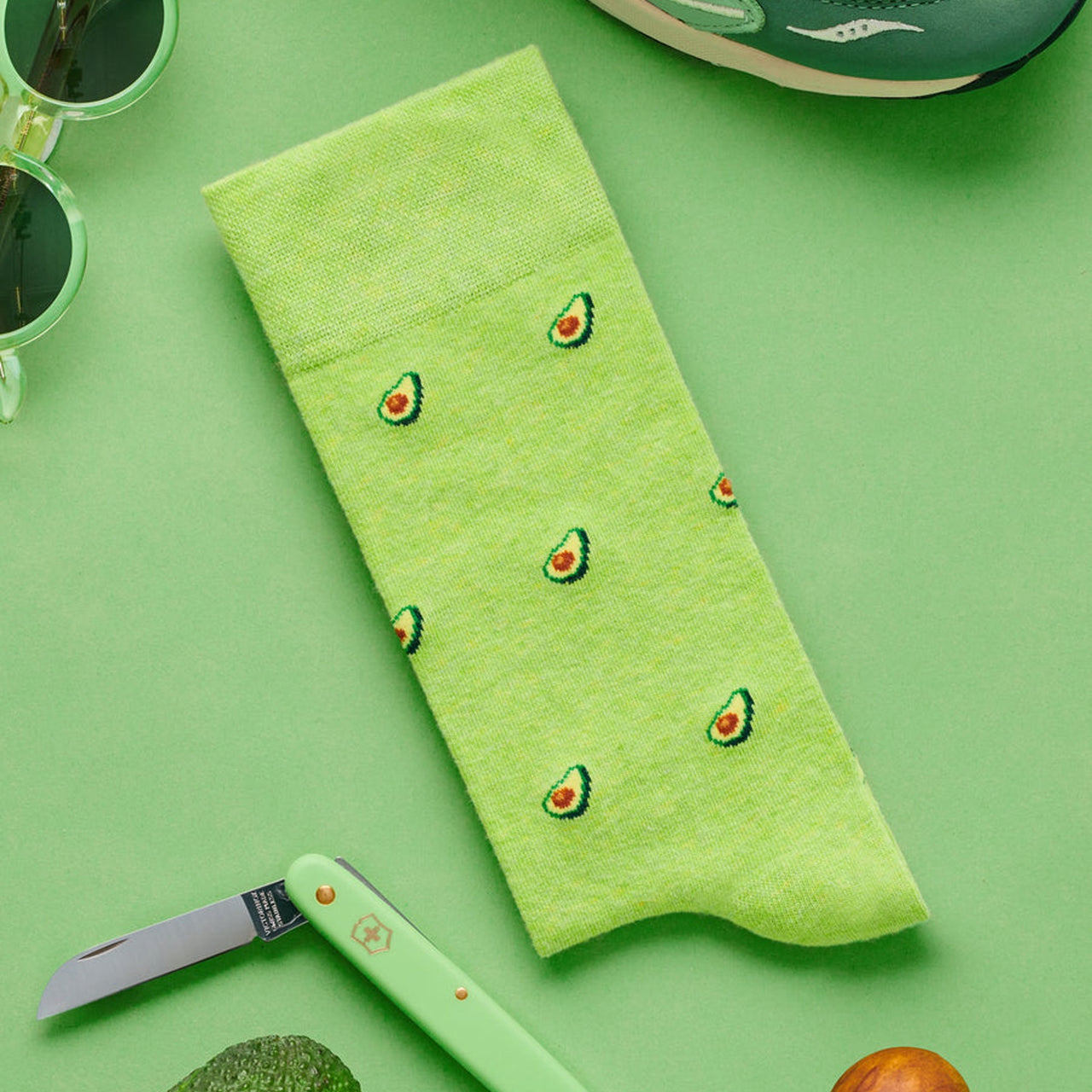 SING-SMAS-GREE-712 - The Smash Green Socks