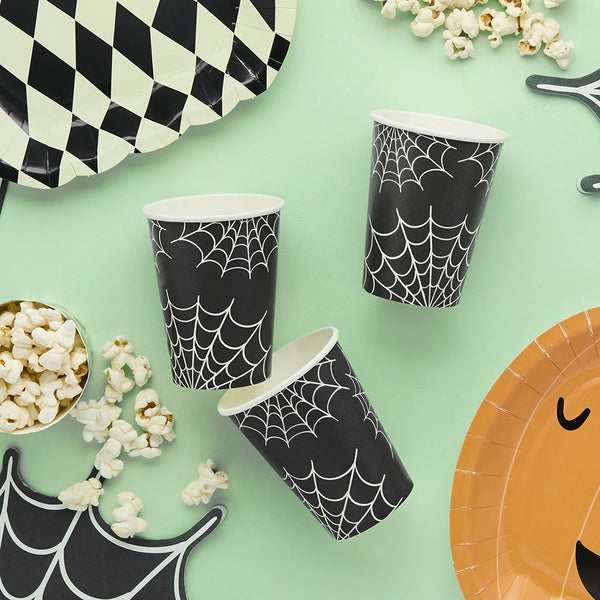 HBRH111 - Spider Web Paper Cups, Pack of 8