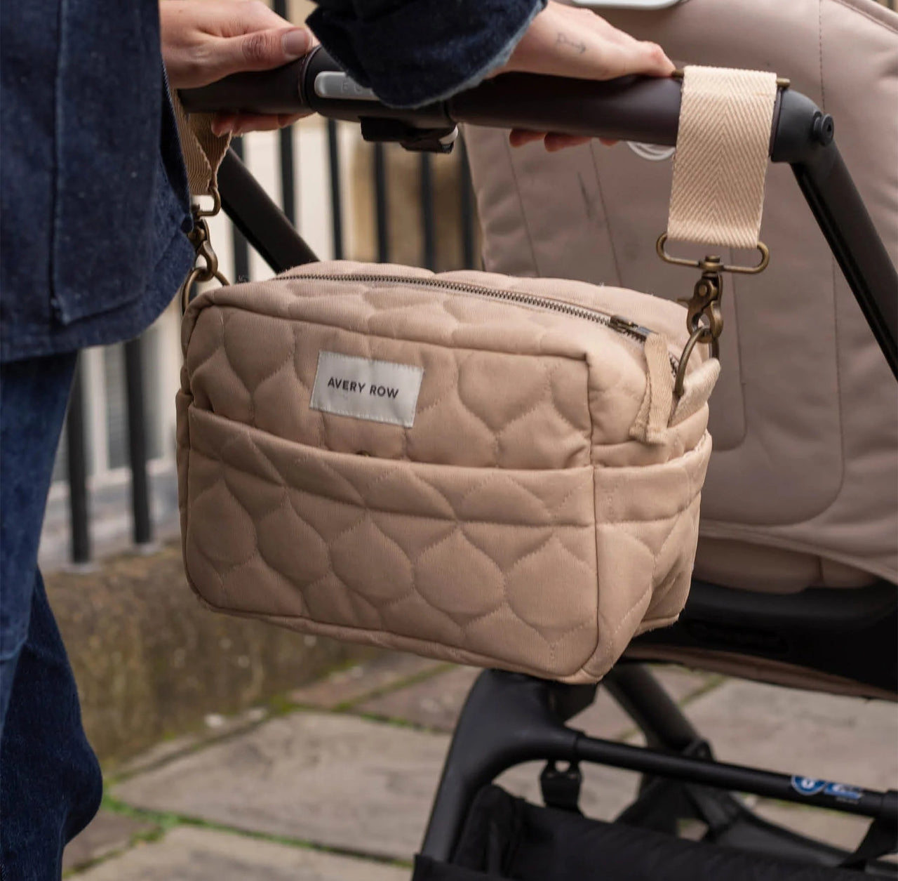 Baby Organiser Bag-POBNAT - Natural Pram Organiser Bag-Avery Row