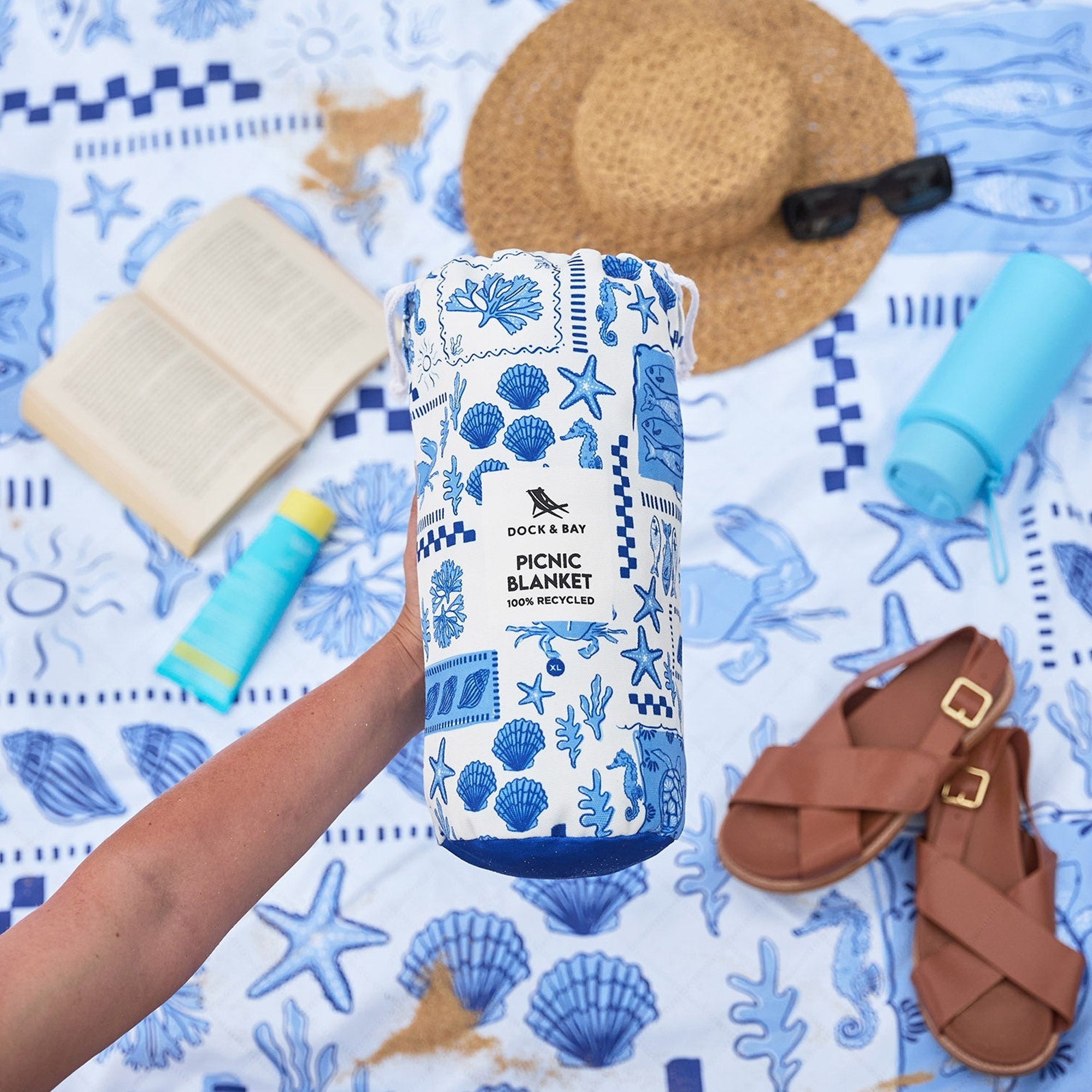 PICNIC-DES-LG-GRCSHR - Grecian Picnic Blanket