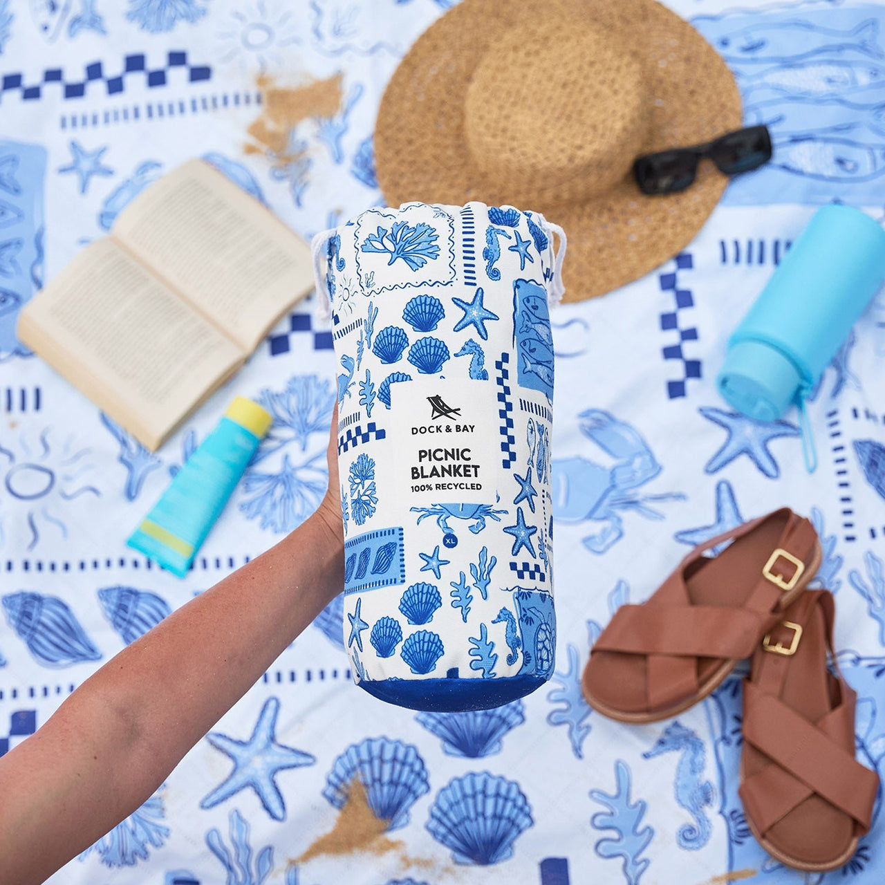 PICNIC-DES-LG-GRCSHR - Grecian Picnic Blanket