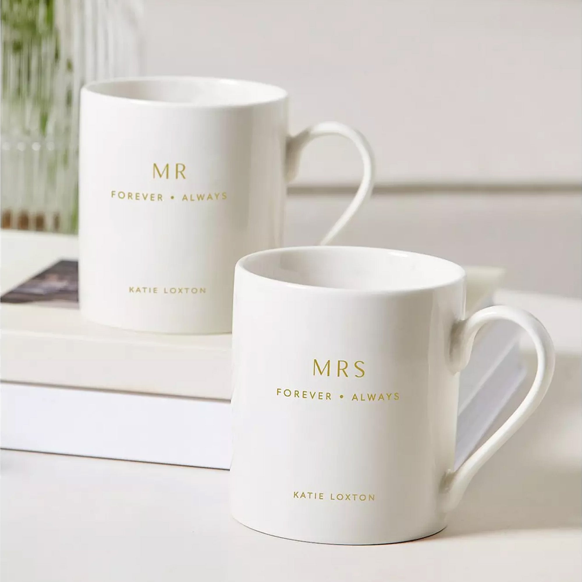 KLCW160 - Mr and Mrs Porcelain Mug Gift Set