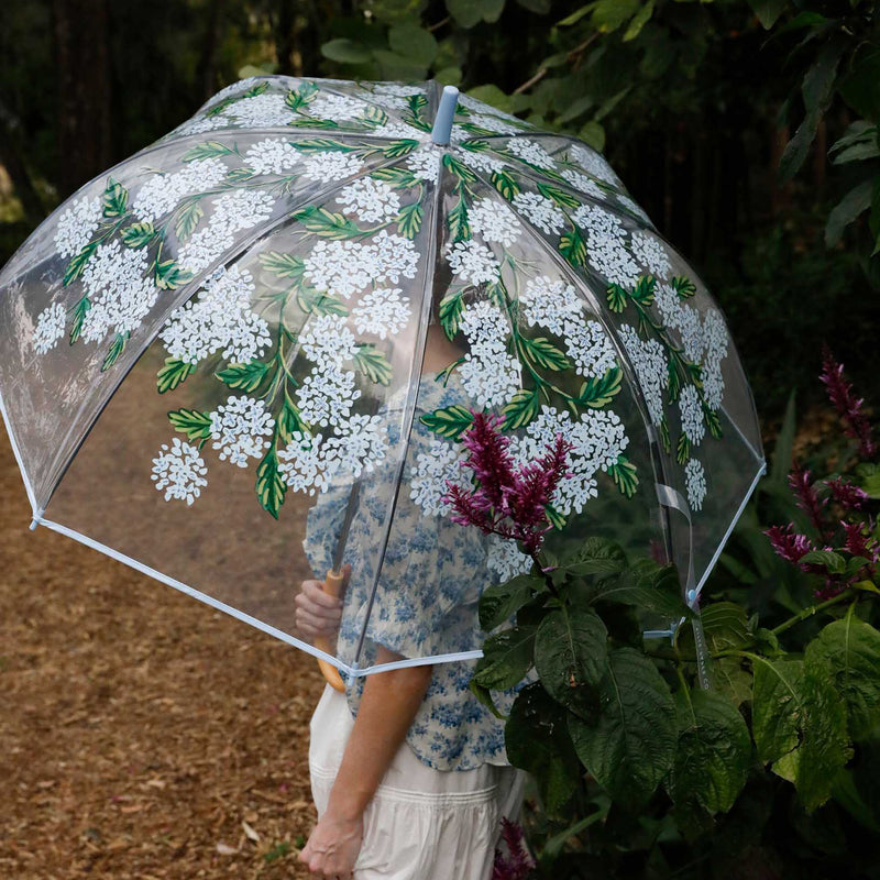 Hydrangea Clear Umbrella - Whistlefish