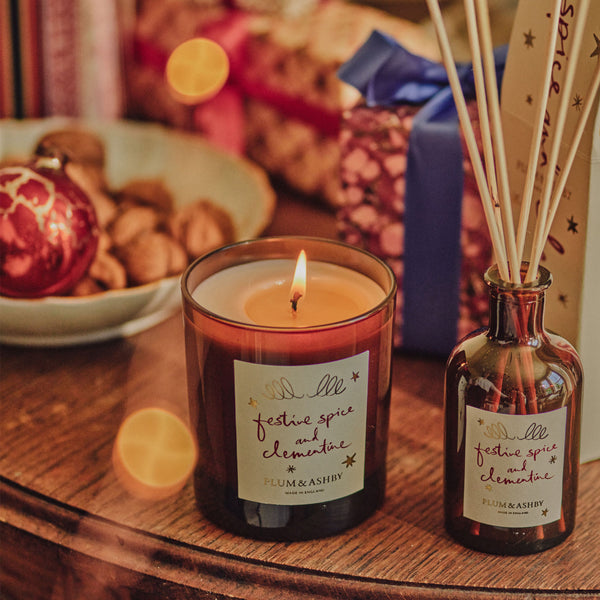 CANDLE-FESTSPCLEMVOT - Festive Spice and Clementine Votive