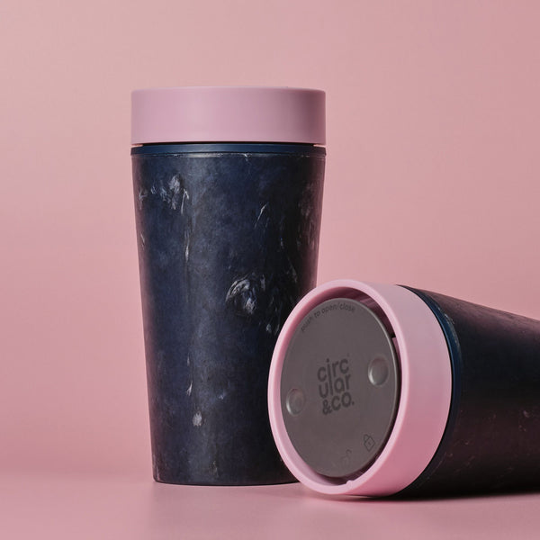 Travel Cup-RFC-12OZ-DU-PINK - Recycled Fabric Cup 12oz Pink-Circular & Co