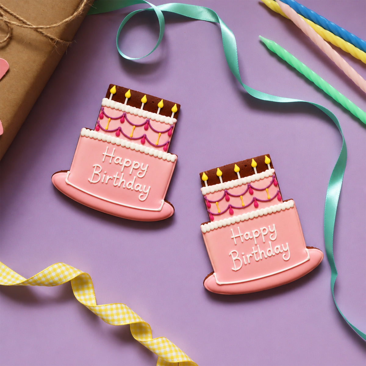 CASQCLWSBDAYPINK - Happy Birthday Pink Letterbox Biscuit