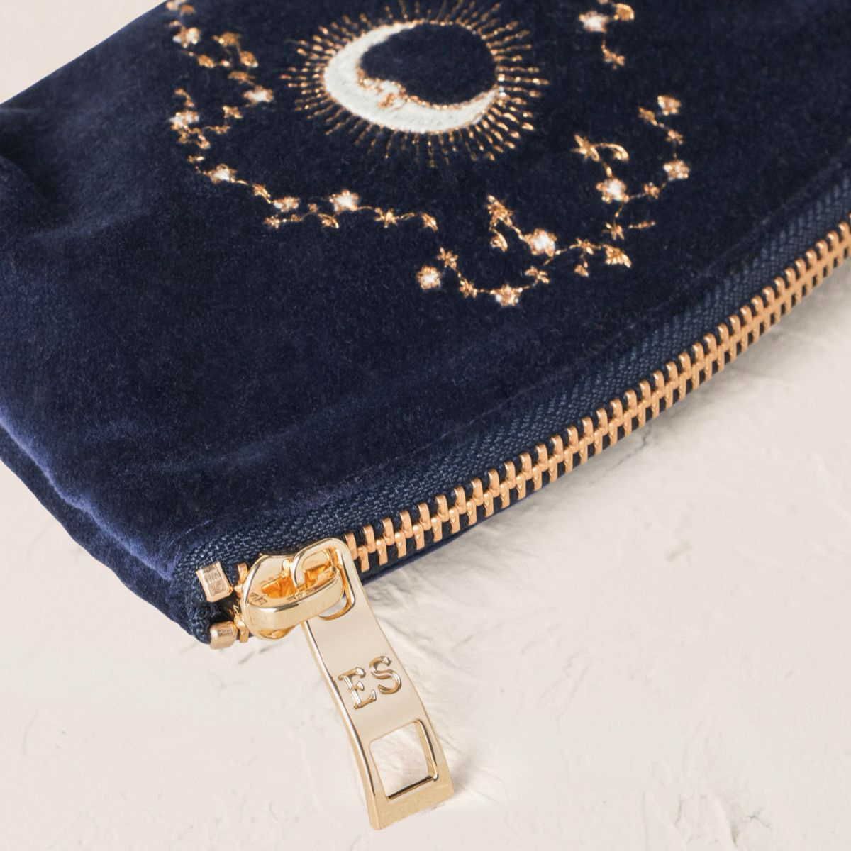 19006 - Celestial Sun & Moon Velvet Coin Purse