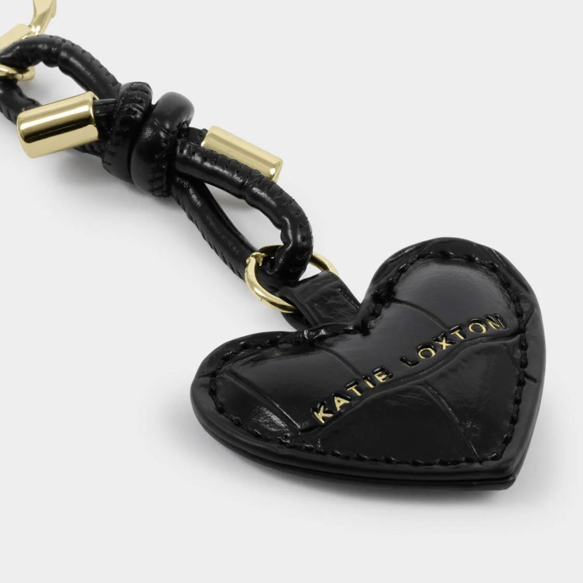 KLB4943 - Black Croc Keyring and Card Holder in Gift Box