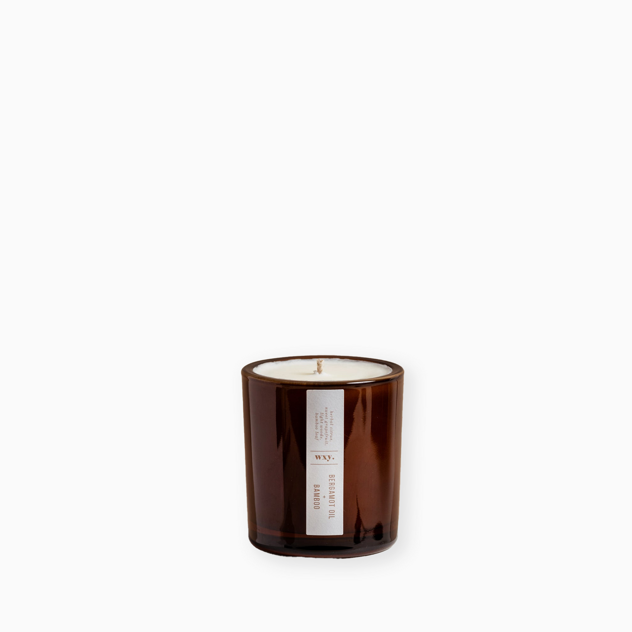 WXYBA0501 - Amber 5oz Candle Bamboo and Bergamot Oil