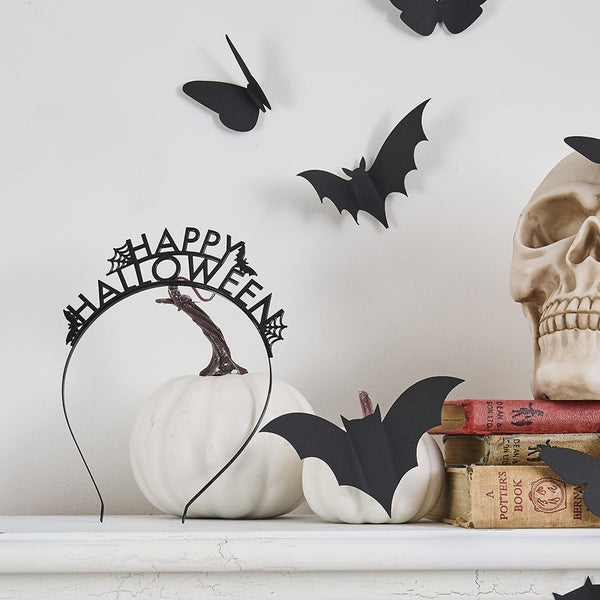 Black 'Happy Halloween' Metal Headband - Whistlefish