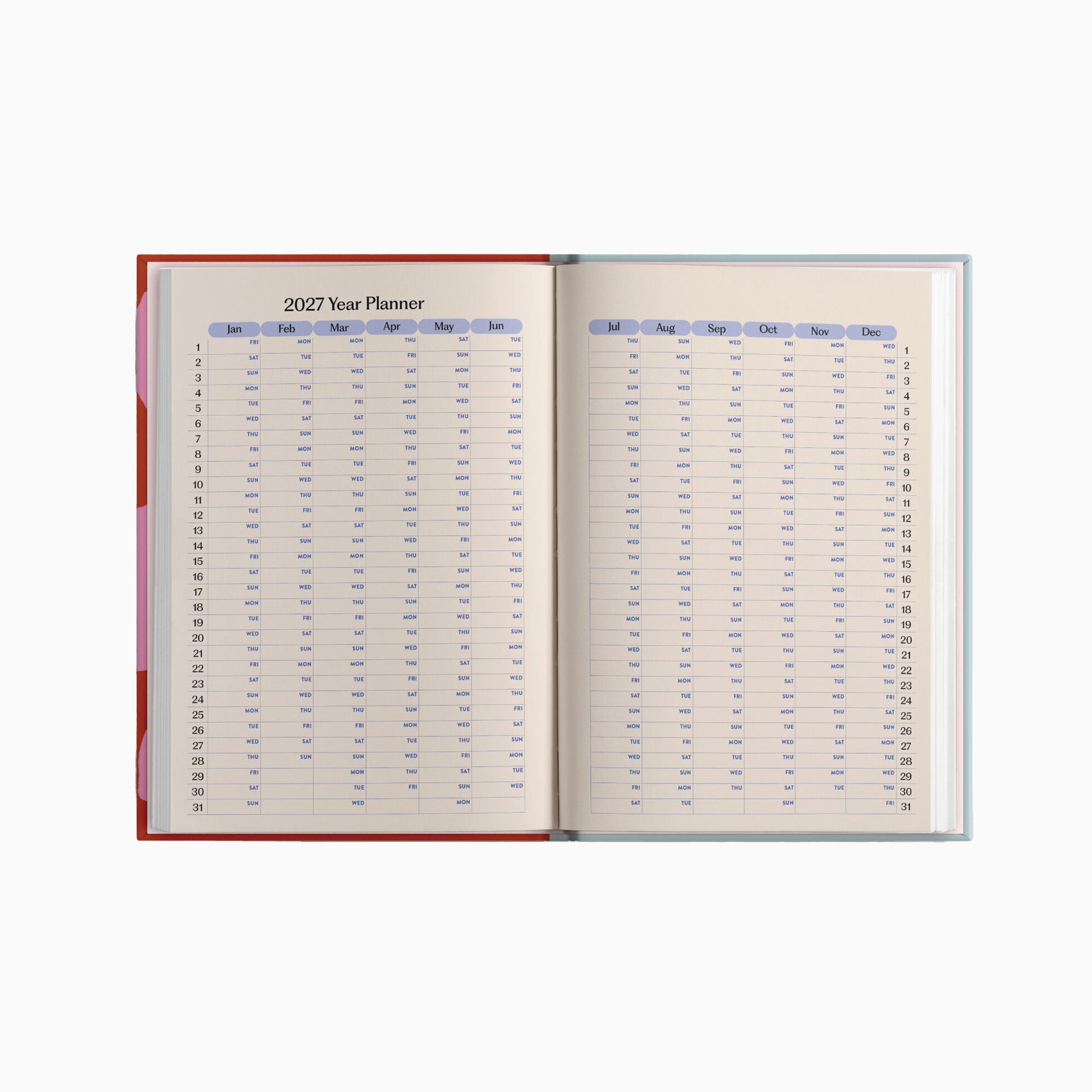 Diary-DIARY-A5-LFL - 2027 Les Fleurs A5 Hardcover Diary-Good Tuesday