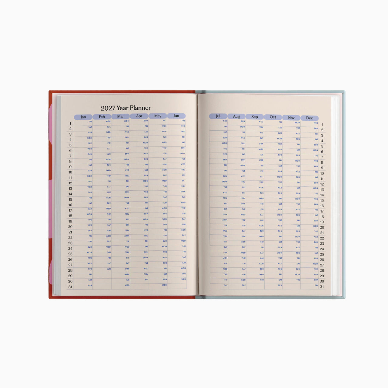 Diary-DIARY-A5-LFL - 2027 Les Fleurs A5 Hardcover Diary-Good Tuesday