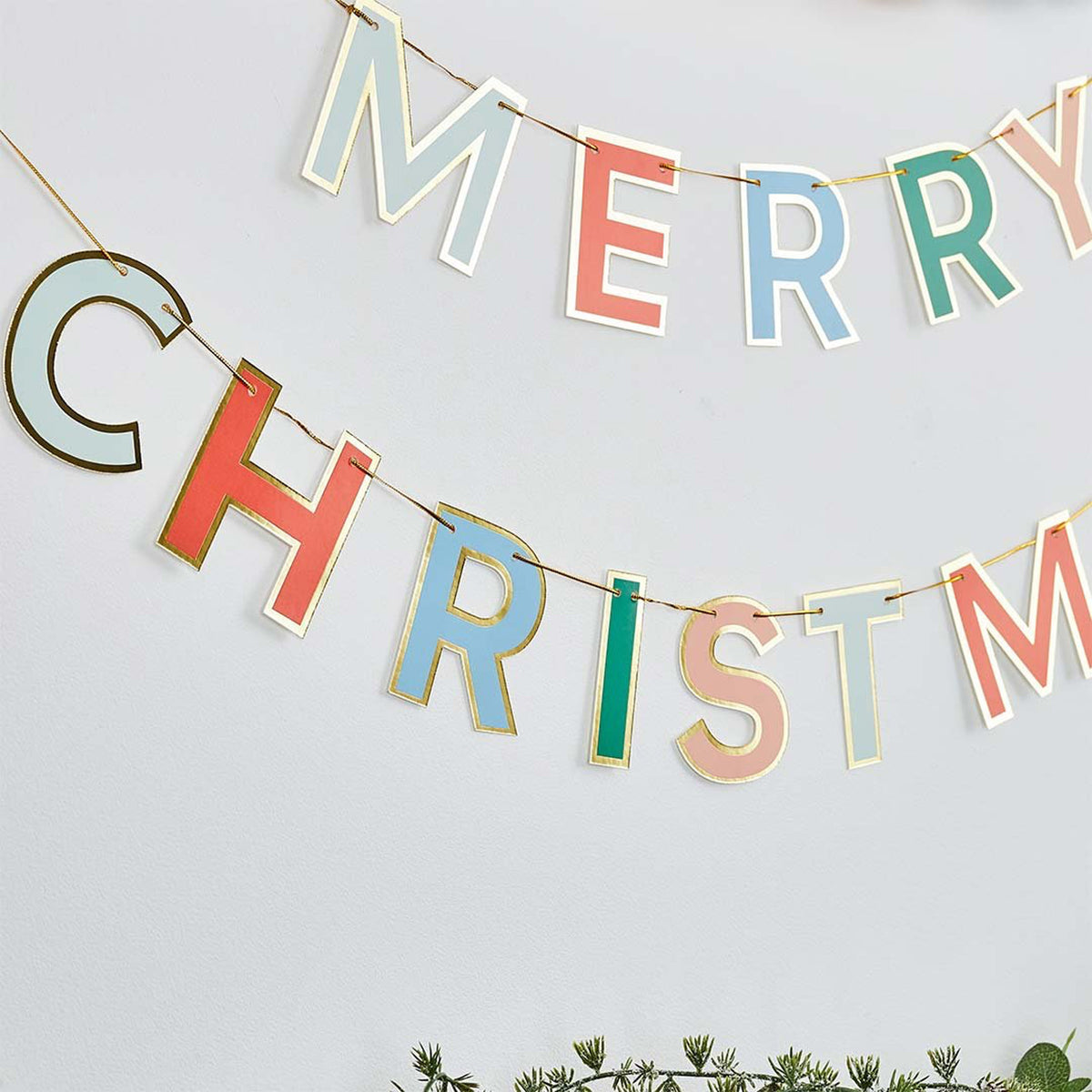 HBMC100 - Merry Christmas Card Banner