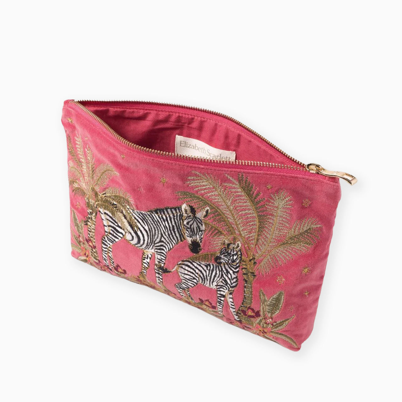 18412 - Botanical Zebra Velvet Everyday Pouch