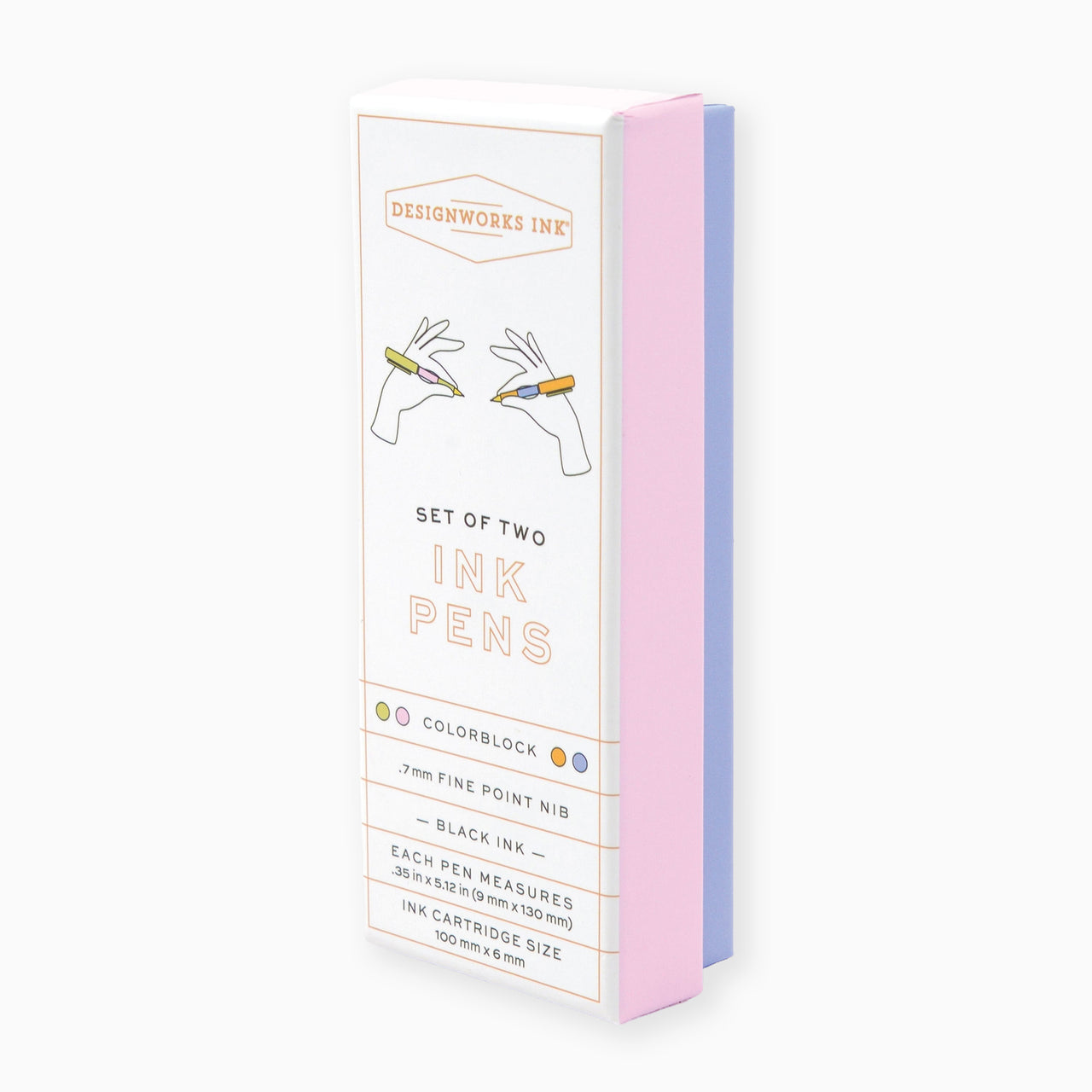 DCBS-1009EU - Set of 2 Colourblock Pens Lilac and Cornflower