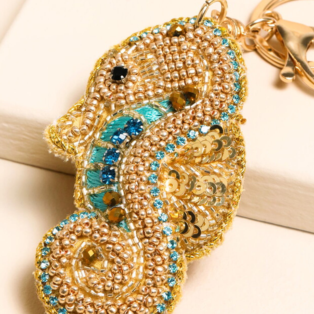 82979 - Seahorse Beaded Keyring