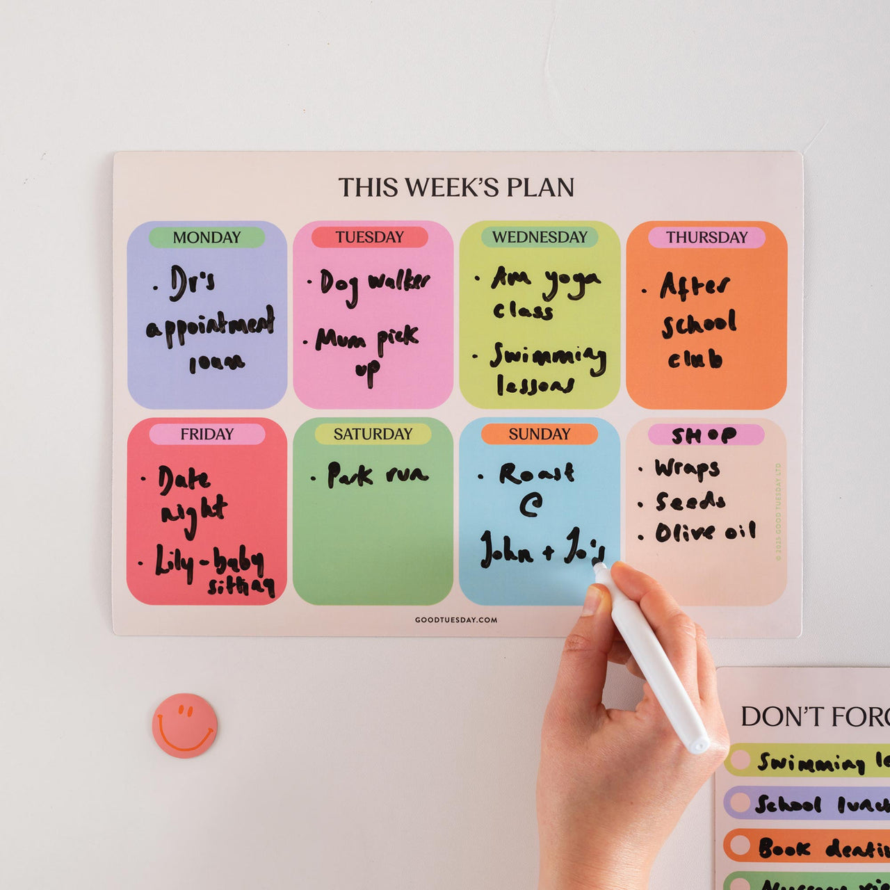 Planner-MFP-WKL-CSP-A4 - Citrus Splash Week Fridge Magnet-Good Tuesday