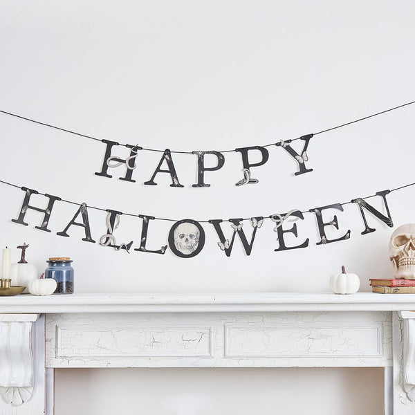 HBCC200 - Creepy Chic 'Happy Halloween' Card Banner x2
