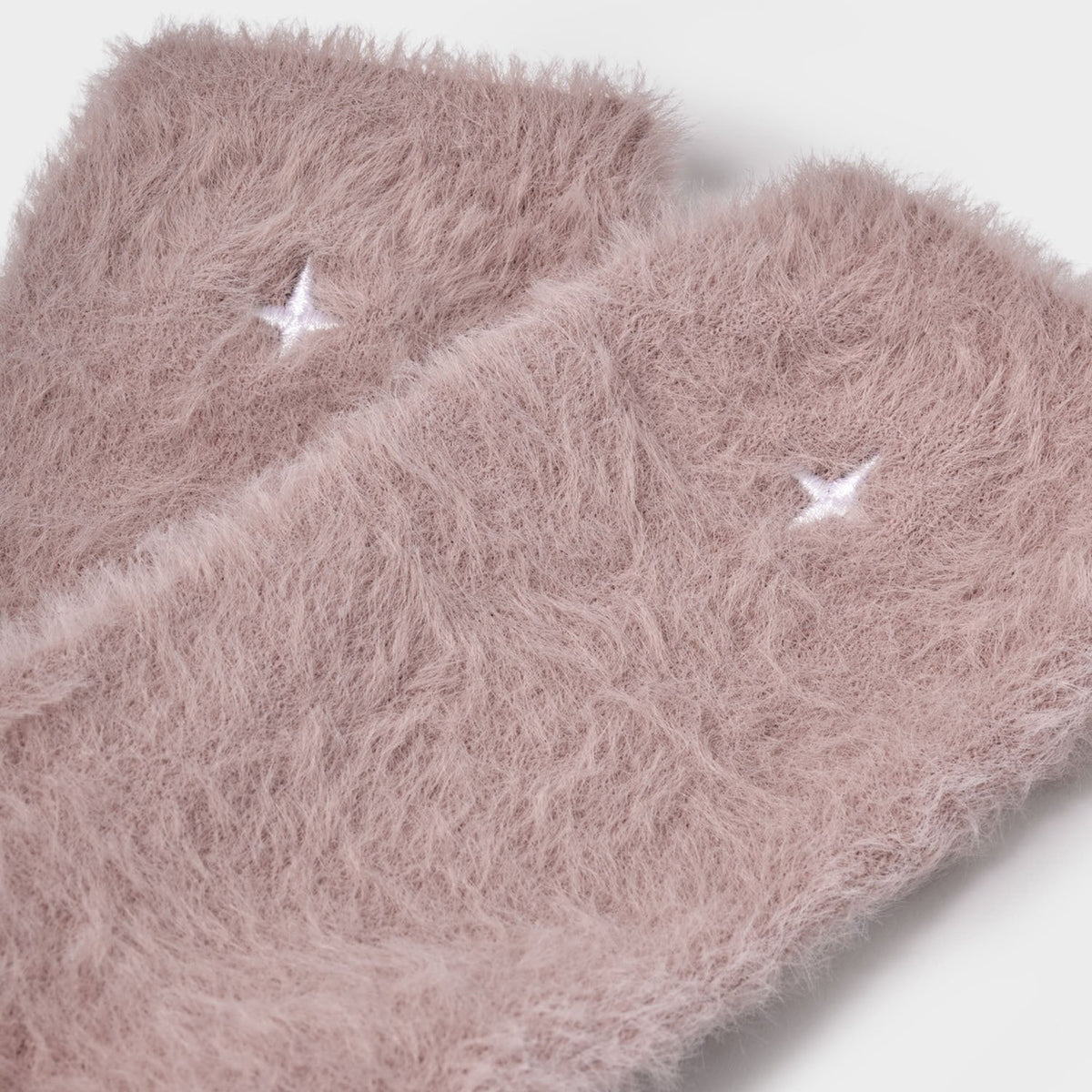 KLS813 - Fluffy Blush Pink Star Socks in Gift Box