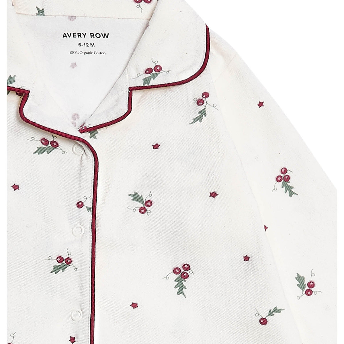 XSS03HSC - Holly Scatter Baby Flannel Sleepsuit 0 To 3M