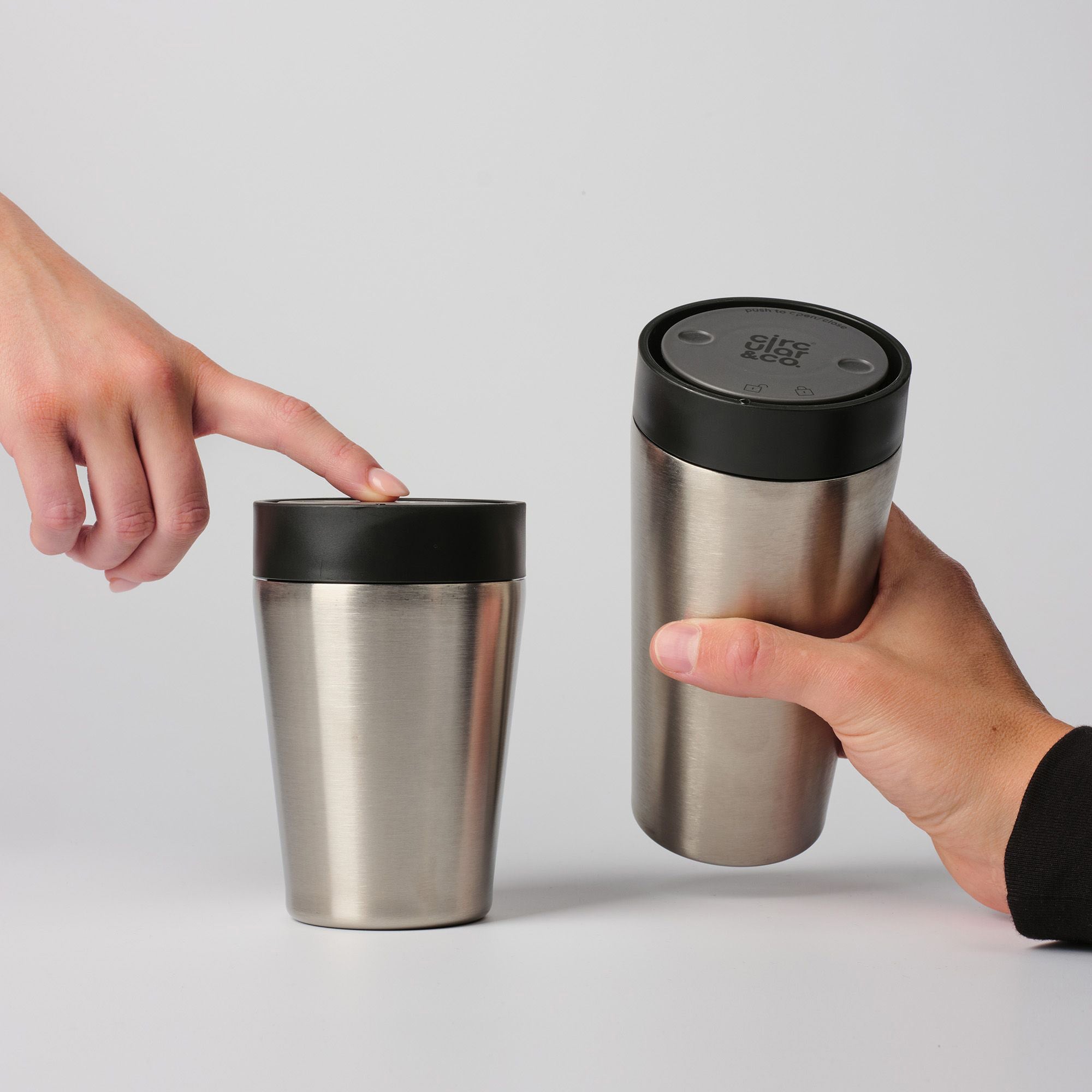 SSC-12OZ-UC-IN-BLACK - Recycled Steel Cup Uncoated