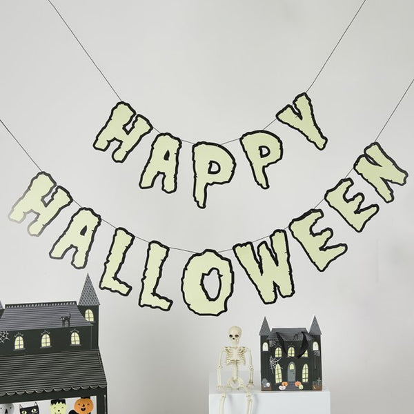 HBRH100 - Glow In The Dark 'Happy Halloween' Card Banner