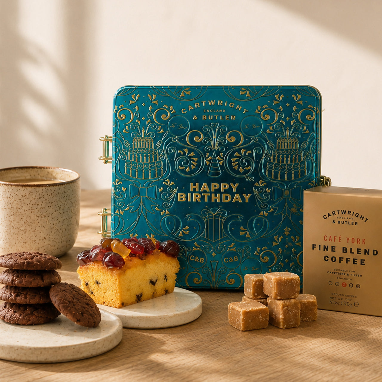 4184 - Happy Birthday Coffee and Cake Gift Tin