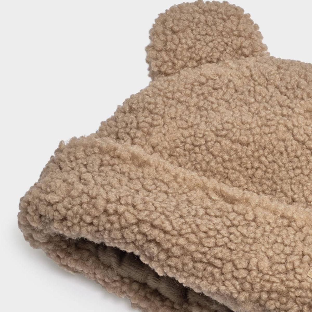 BA0138 - Borg Baby Hat And Mittens in Tan