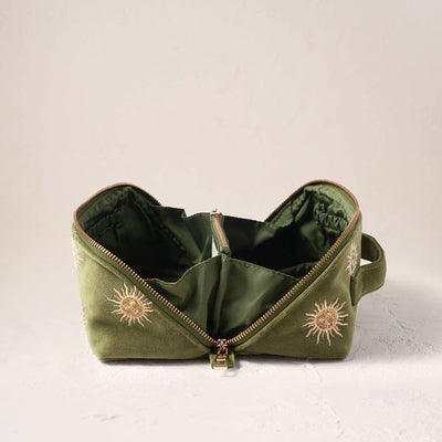 Sun Goddess Open Flat Makeup Bag Fern - Whistlefish