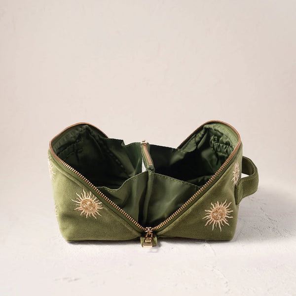 Sun Goddess Open Flat Makeup Bag Fern - Whistlefish