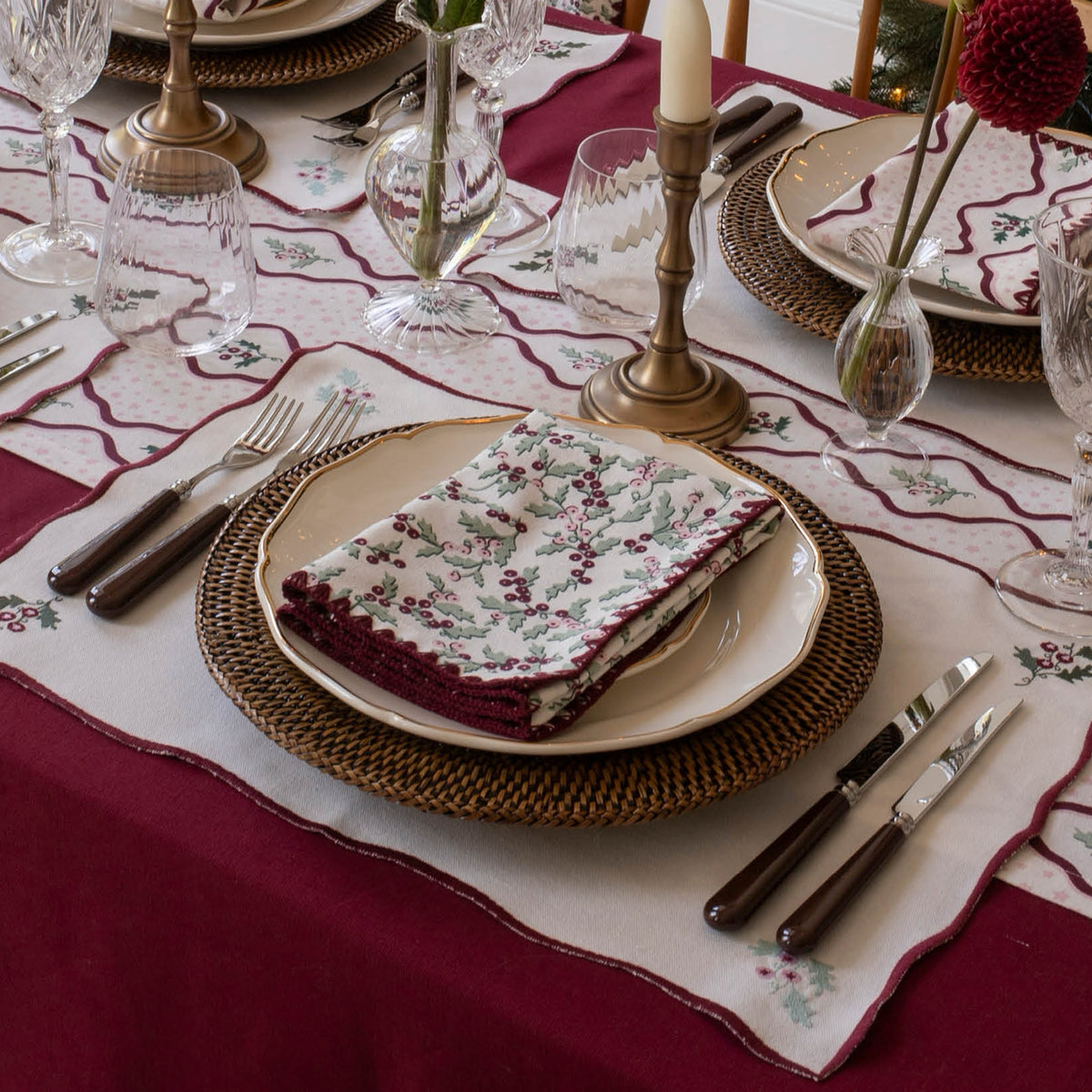 XPMBRI - Berry Ribbons Place Mats Set Of 2
