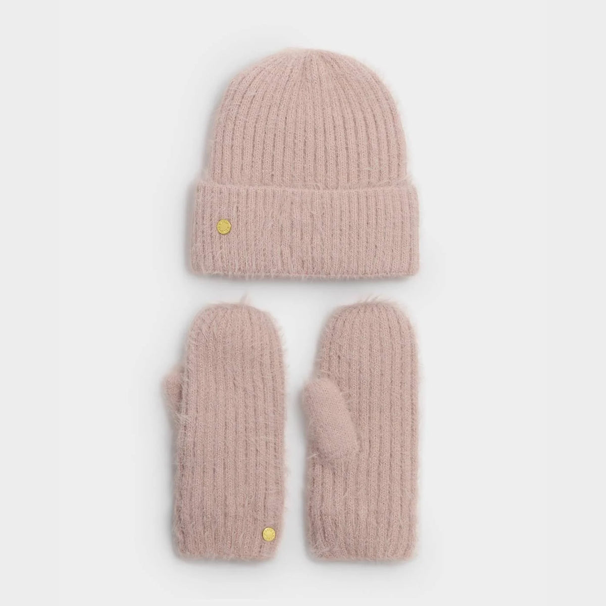 KLS834 - Blush Pink Hat And Mitten Gift Set