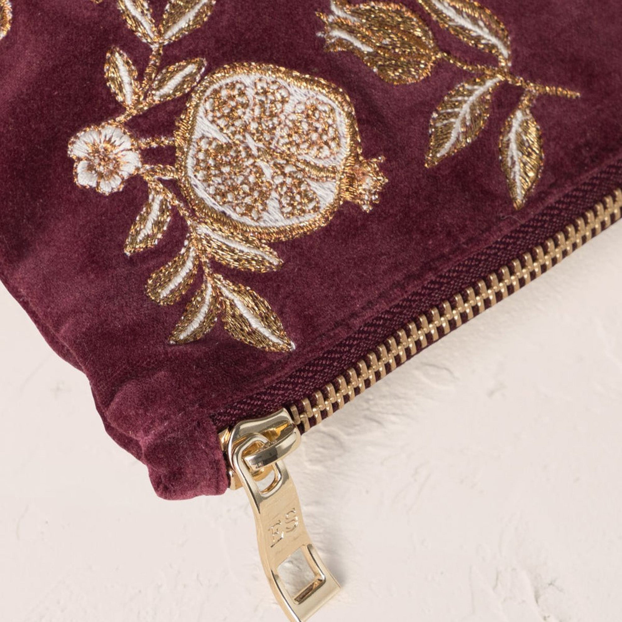 19525 - Golden Pomegranate Velvet Everyday Pouch