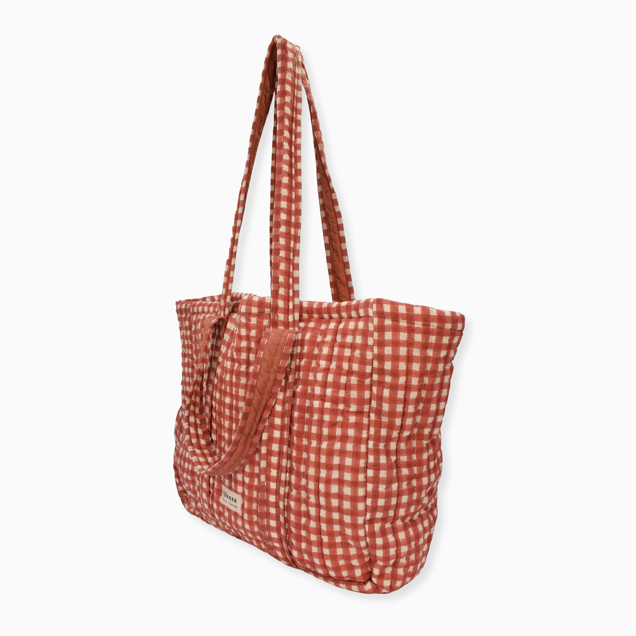 CA GIN - Quilted Carry All | Gingham | Ginger