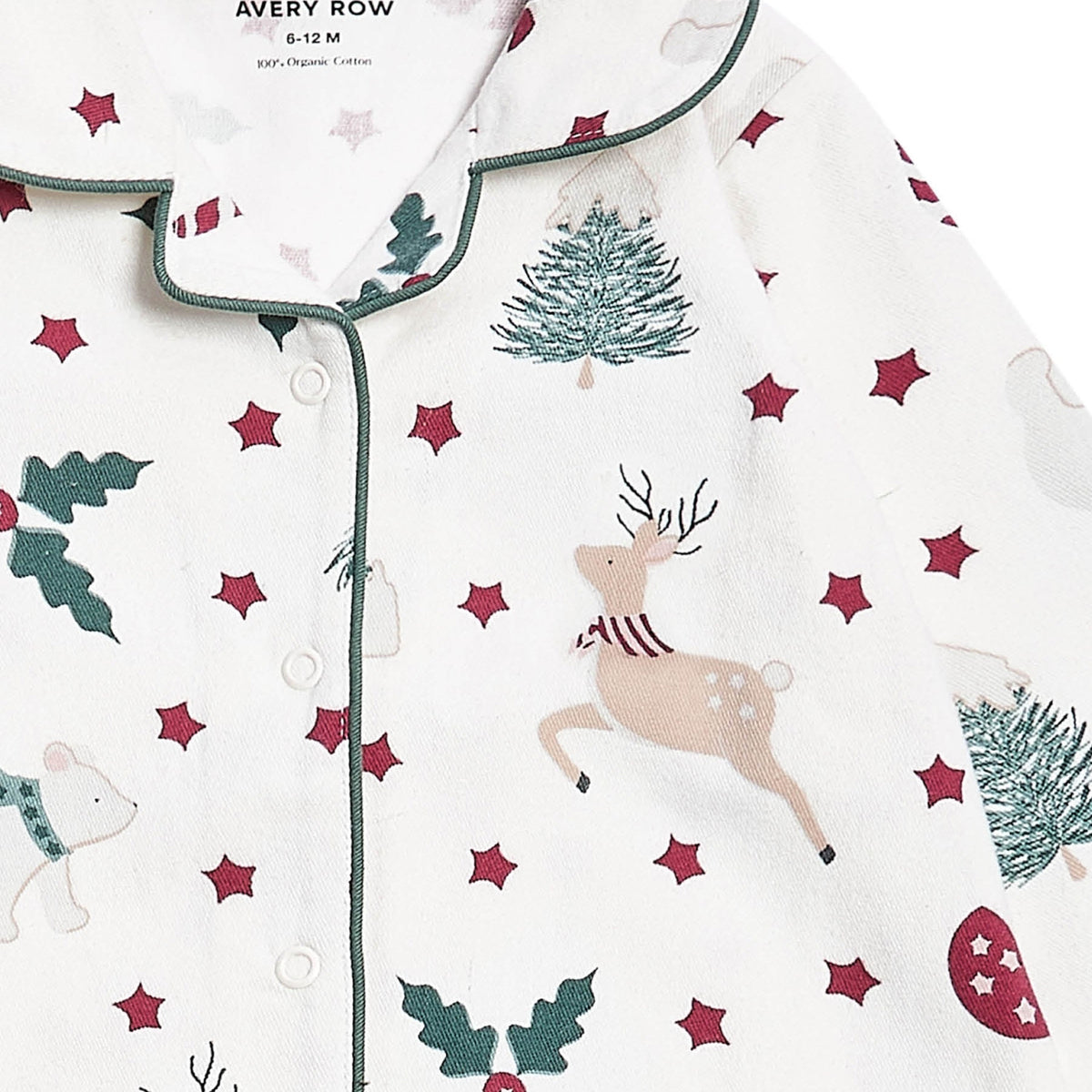XSS12CCA - Christmas Carousel Baby Flannel Sleepsuit 6 To 12M
